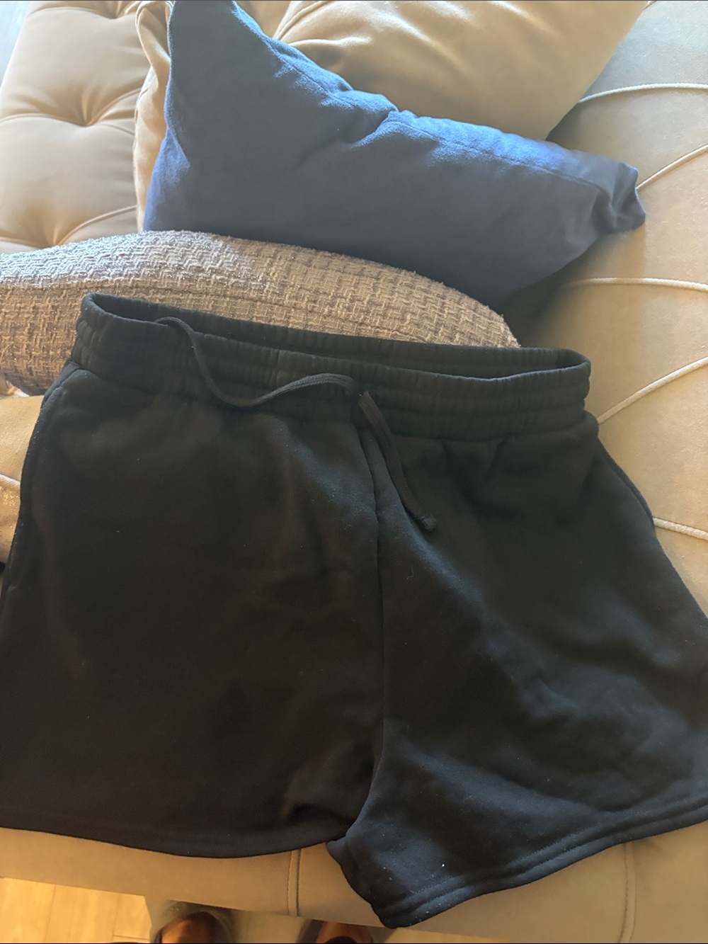Black Drawstring Casual Shorts